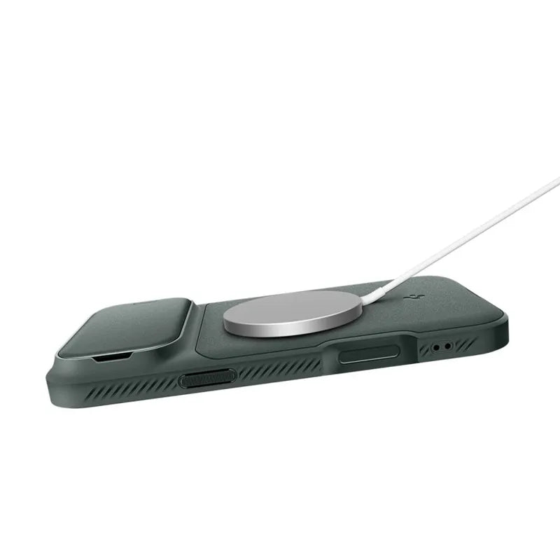 Spigen Optik Armor Mag MagSafe – dėklas iPhone 17 Pro Max (žalias)
