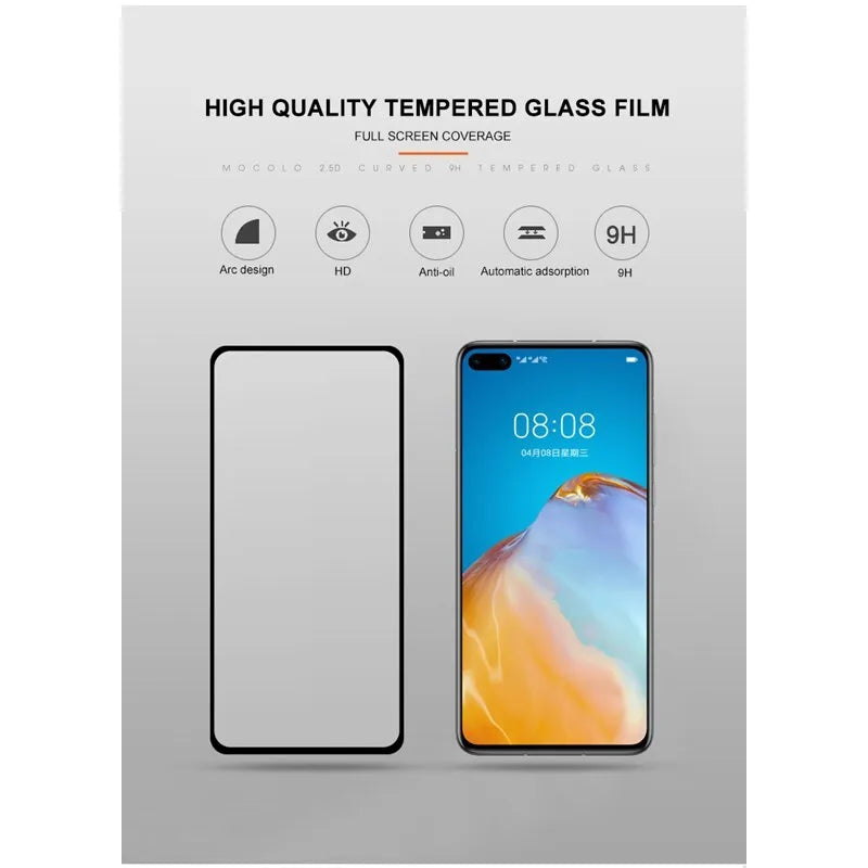 Mocolo 2.5D Full Glue apsauginis stiklas Huawei P40 telefonui
