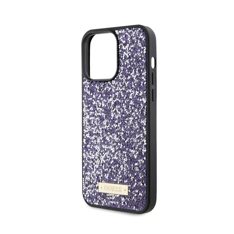 Guess Rhinestone Metal Logo – dėklas „iPhone 15 Pro Max“ (rožinis)