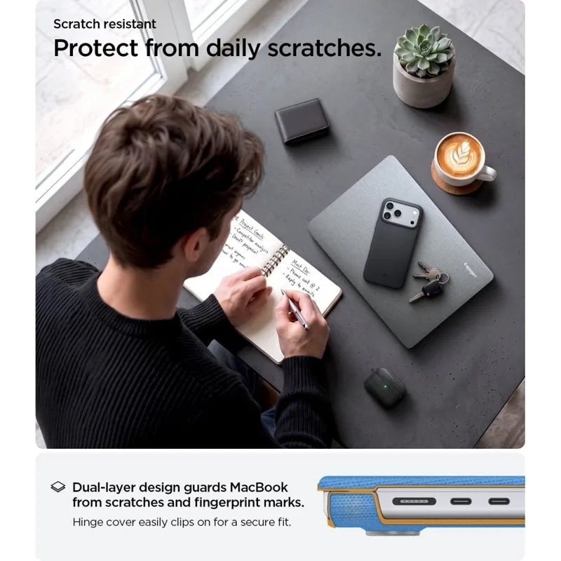 Spigen Urban Fit – dėklas MacBook Pro 14" (M5/M4/M3/M2/M1/2026-2021) (Heather Grey)