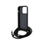 Karl Lagerfeld Crossbody Saffiano Metal Pin Karl & Choupette dėklas, skirtas iPhone 15 Pro (juodas)