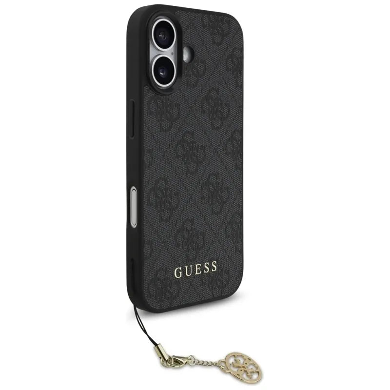 Guess 4G Charms Collection MagSafe – dėklas iPhone 17 (juodas)