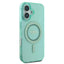 Guess IML Rhinestones MagSafe – dėklas iPhone 16 Plus (žalias)