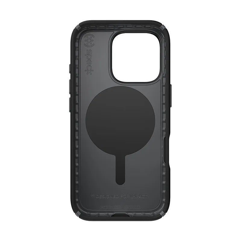 Speck Presidio2 Pro ClickLock & MagSafe – dėklas iPhone 16 Pro (juodas / skalūno pilkas / baltas)