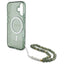 Guess IML Glitter With Pearl Strap MagSafe – dėklas, skirtas iPhone 16 Plus (žalias)