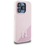 Karl Lagerfeld Silicone Shadow Metal Initial MagSafe – dėklas iPhone 15 Pro (rožinis)