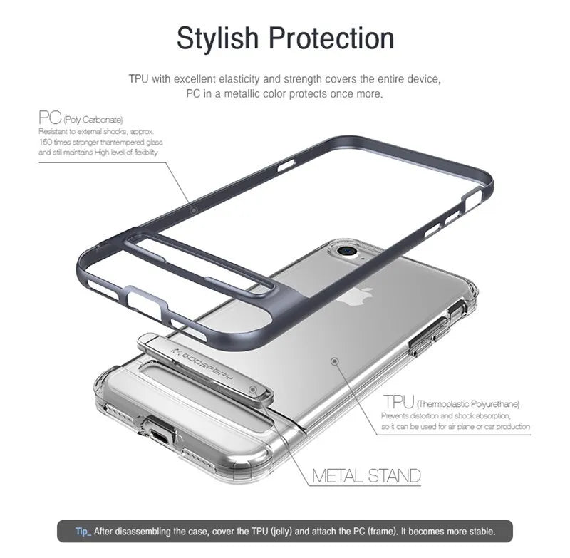 Mercury Dream Bumper – Dėklas Samsung Galaxy S9 su metaliniu stovu (auksinis)