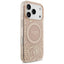Guess IML Flowers Electro Pearl Strap MagSafe – dėklas iPhone 17 Pro (rožinis)