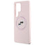 Karl Lagerfeld Silicone Double Heads And Circle MagSafe – dėklas Samsung Galaxy S25 Ultra (rožinis)