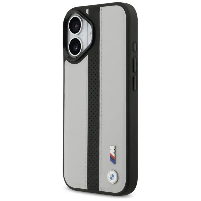 BMW M Perforated Stripe Logo MagSafe – iPhone 17 dėklas (pilkas)