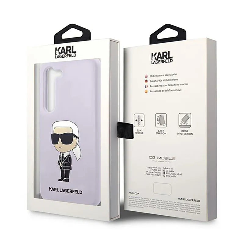 Karl Lagerfeld Silicone NFT Ikonik – dėklas Samsung Galaxy S23+ (violetinis)