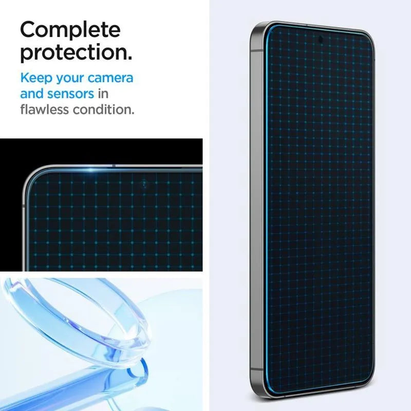 Spigen GLAS.TR EZ FIT 2-Pack – grūdintas stiklas, skirtas Samsung Galaxy A56 5G / S24 FE (2 vienetai)