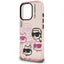 Karl Lagerfeld IML Multi K&C Head Pattern - dėklas iPhone 16 Pro (rožinis)