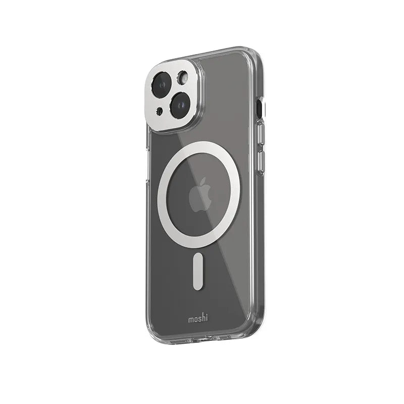 Moshi iGlaze MagSafe – dėklas iPhone 15 telefonui (Luna Silver)