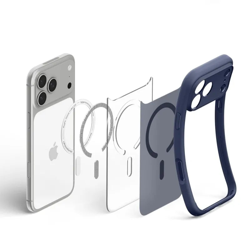 Spigen Ultra Hybrid Mag MagSafe – dėklas, skirtas iPhone 18 Pro Max / 17 Pro Max (Frost Deep Blue)