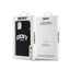 DKNY Liquid Silicone White Printed Logo MagSafe – Dėklas iPhone 14 / 15 / 13 (juodas)