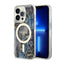 Guess Leopard MagSafe – dėklas iPhone 14 Pro (mėlynas)