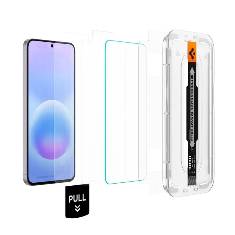 Spigen GLAS.TR EZ Fit Pro 2-Pack – grūdintas stiklas, skirtas Samsung Galaxy A57 5G (2 vnt.)
