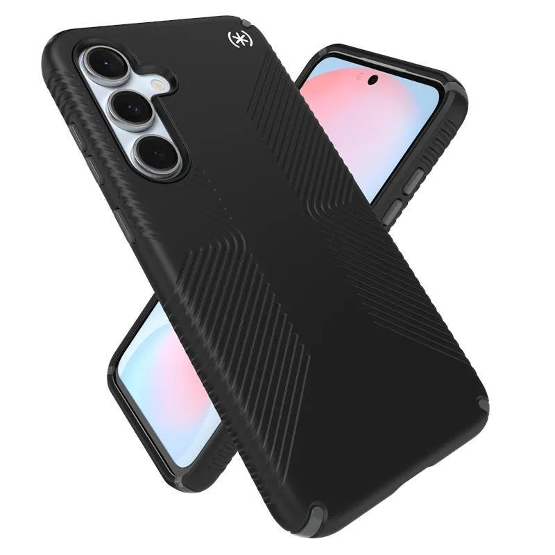 Speck Presidio2 Grip – dėklas Samsung Galaxy S24 FE (juodas/pilkas/baltas)