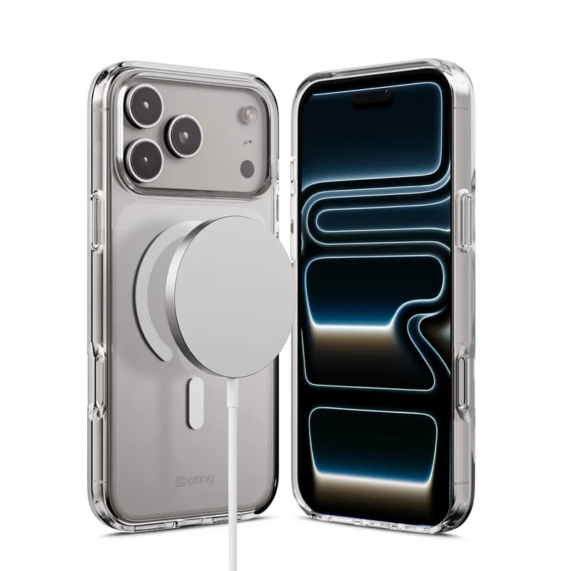 Crong Clear MAG Cover – MagSafe dėklas iPhone 17 Pro Max (skaidrus)