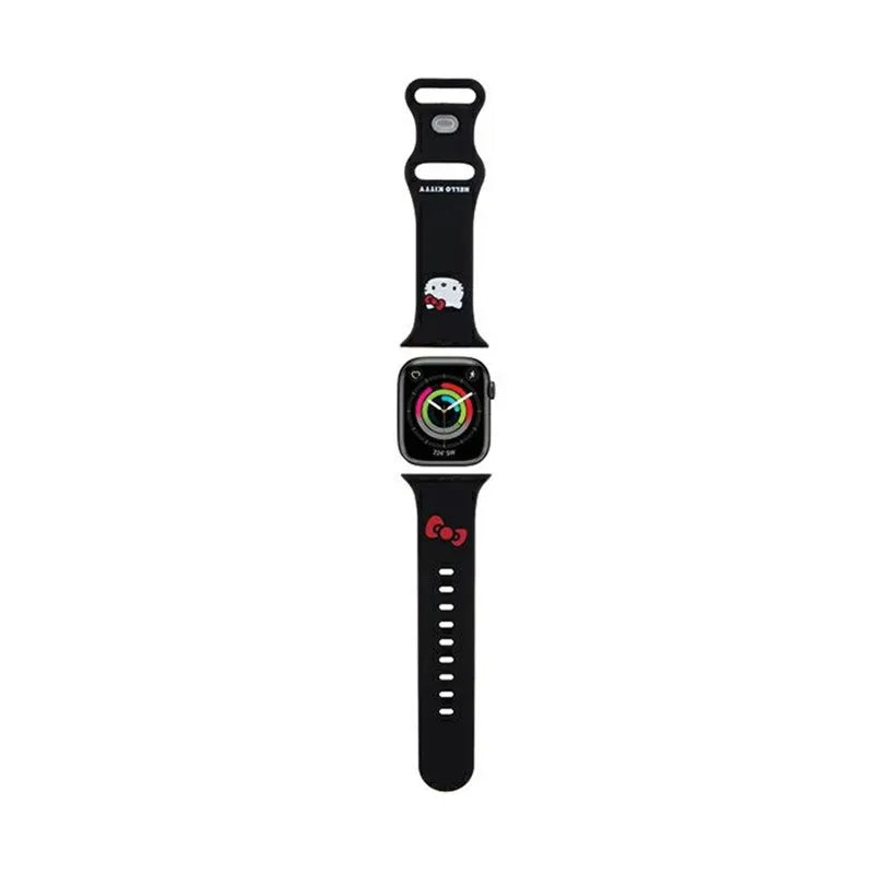 Hello Kitty Silicone Kitty Head – dirželis Apple Watch 38/40/41 mm (juodas)