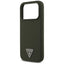 Guess Silicone Triangle Logo MagSafe dėklas iPhone 17 Pro (chaki spalvos)