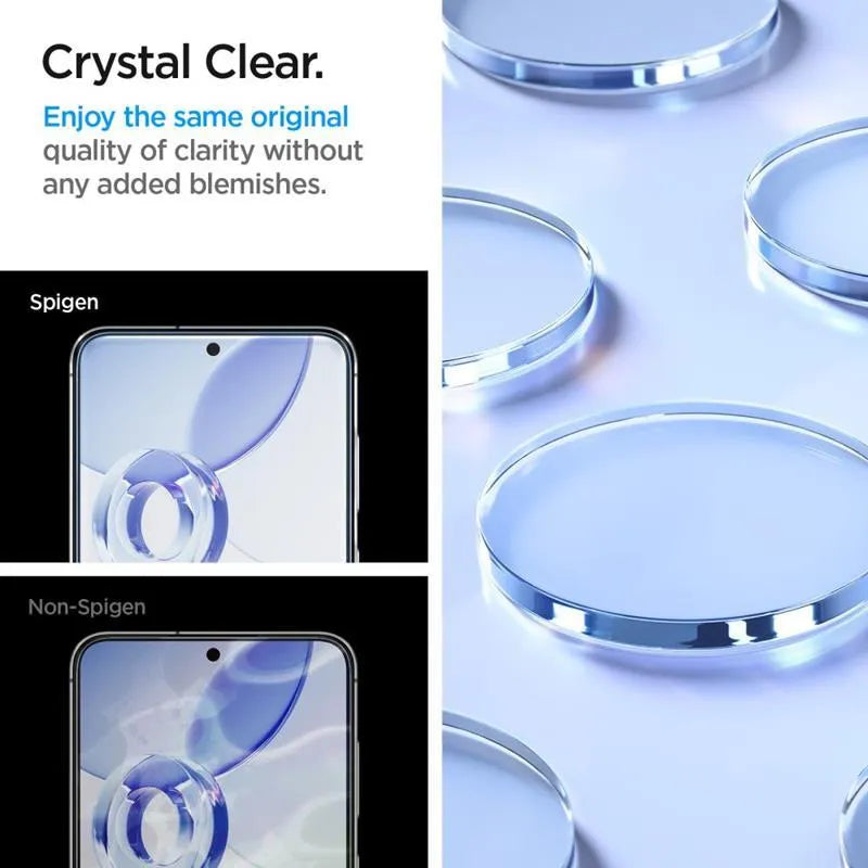 Spigen GLAS.TR EZ FIT 2-Pack – grūdintas stiklas, skirtas Samsung Galaxy A56 5G / S24 FE (2 vienetai)