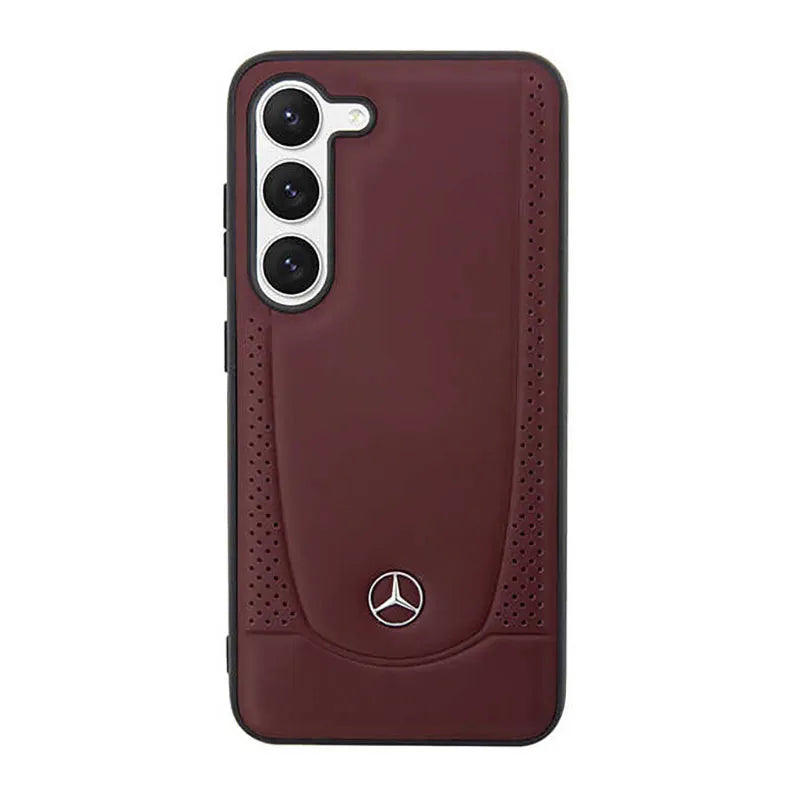 Mercedes Leather Urban Line dėklas Samsung Galaxy S23 telefonui (raudonas)