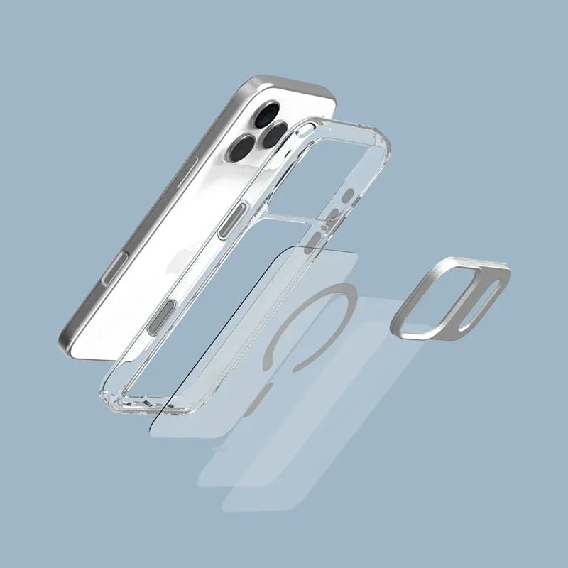 Moshi iGlaze MagSafe – Dėklas iPhone 17 (Luna Silver)