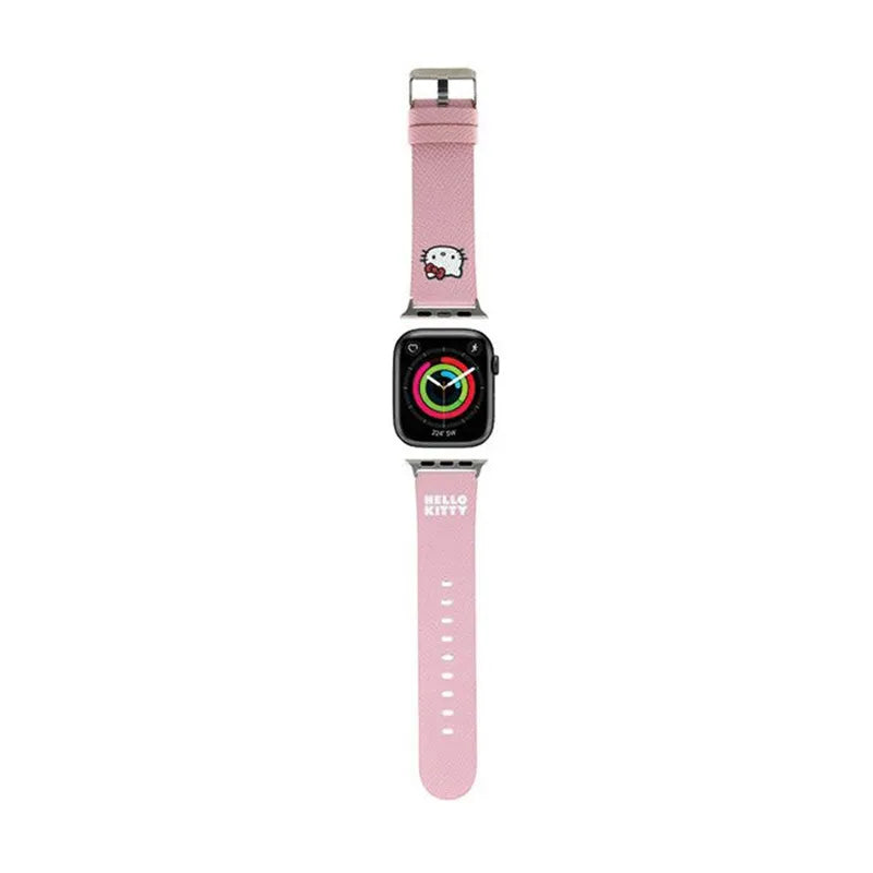 Hello Kitty dirželis Kitty Head – dirželis Apple Watch 38/40/41 mm (rožinis)