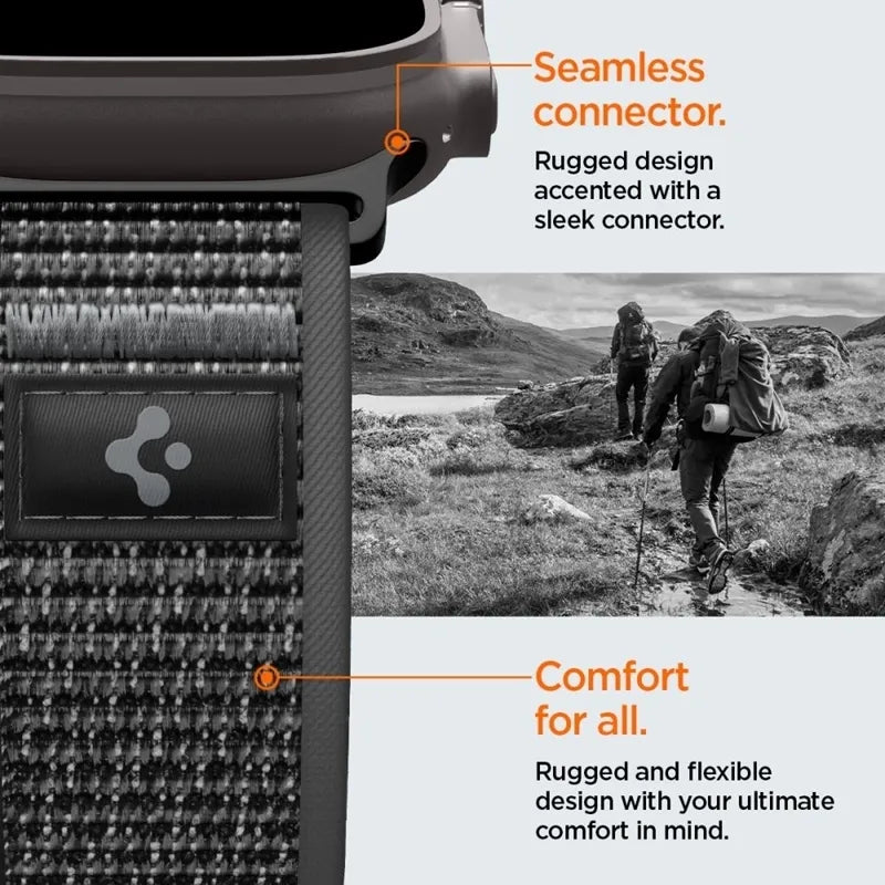 Spigen Athlex Air 2 – Apple Watch dirželis 44/45/46/49 mm (Active Black / Gray)