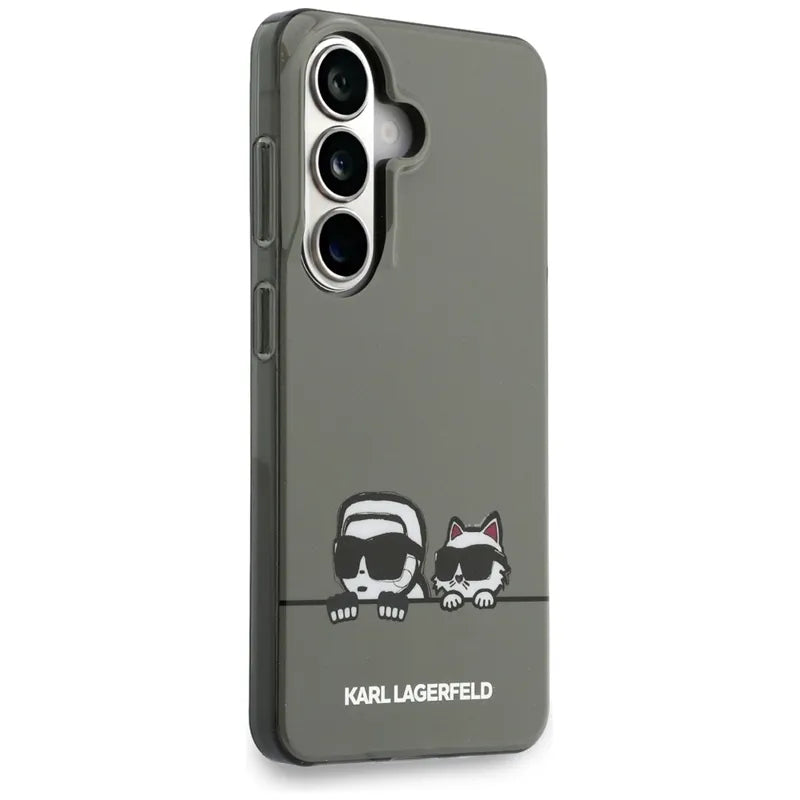 Karl Lagerfeld IML Peekaboo Karl & Choupette MagSafe – Samsung Galaxy S26 dėklas (juodas)