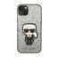 Karl Lagerfeld Glitter Flakes Ikonik – dėklas, skirtas iPhone 14 Plus (sidabrinis)