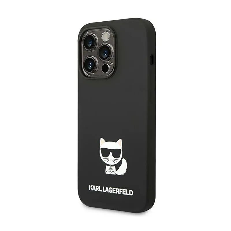 Karl Lagerfeld Choupette Body – dėklas iPhone 14 Pro Max (juodas)