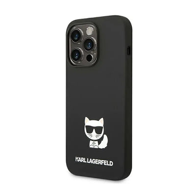 Karl Lagerfeld Choupette Body – dėklas iPhone 14 Pro Max (juodas)