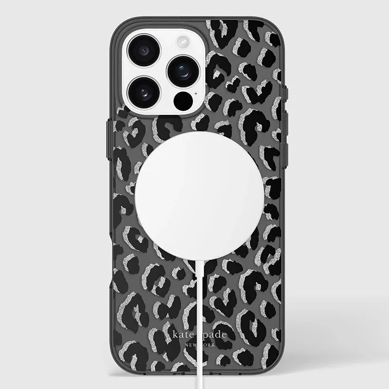 „Kate Spade New York“ apsauginis „MagSafe“ dėklas, skirtas „iPhone 16 Pro Max“ (City Leopard)