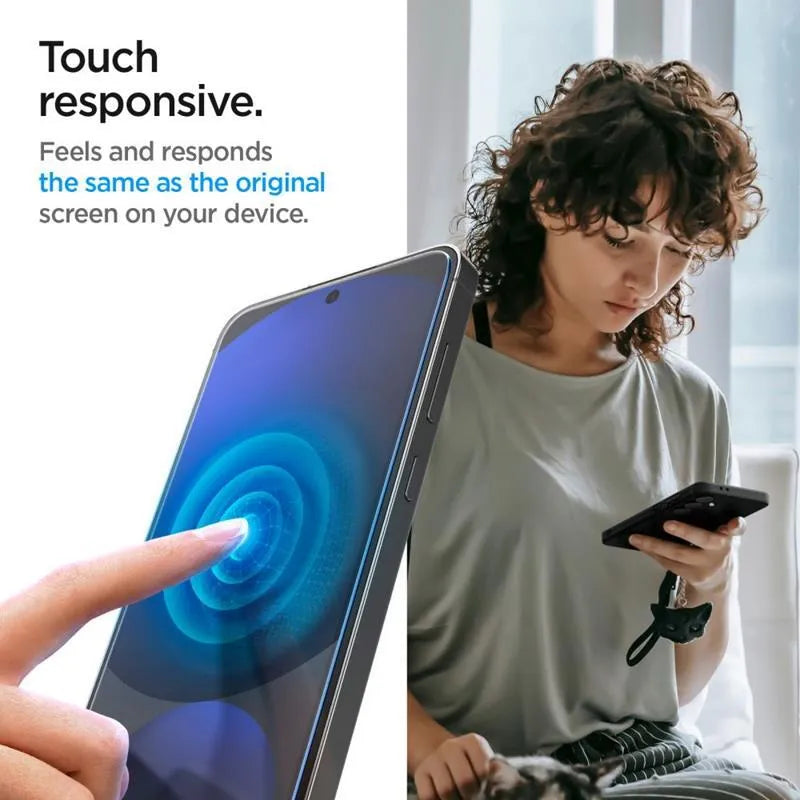 Spigen GLAS.TR EZ FIT 2-Pack – grūdintas stiklas, skirtas Samsung Galaxy A56 5G / S24 FE (2 vienetai)