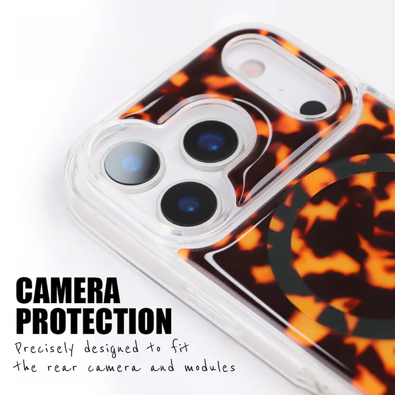Crong Deluxe MAG Cover – iPhone 17 Pro Max MagSafe dėklas (Tortoise)