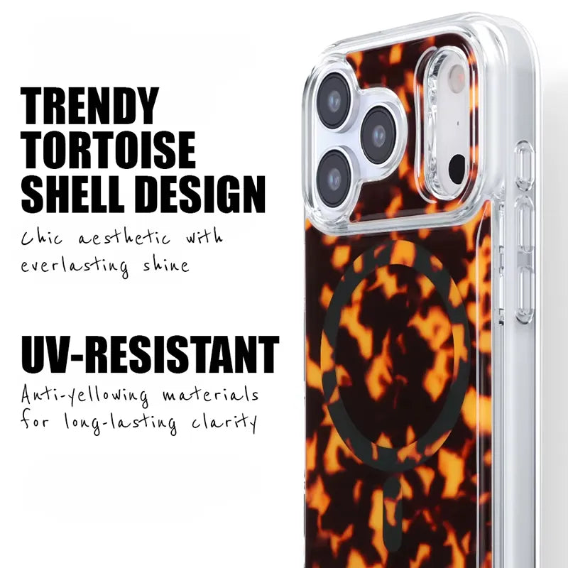 Crong Deluxe MAG Cover – iPhone 16 Pro MagSafe dėklas (Tortoise)