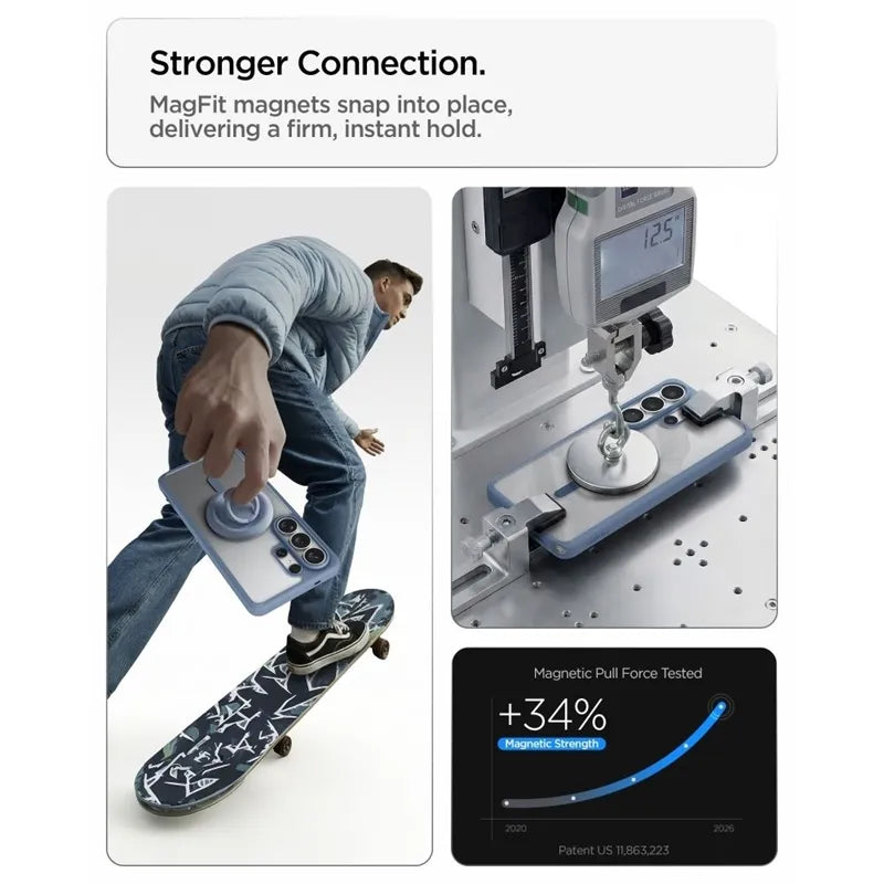 Spigen Ultra Hybrid Mag MagSafe – dėklas Samsung Galaxy S26 Ultra (šviesiai mėlynas)