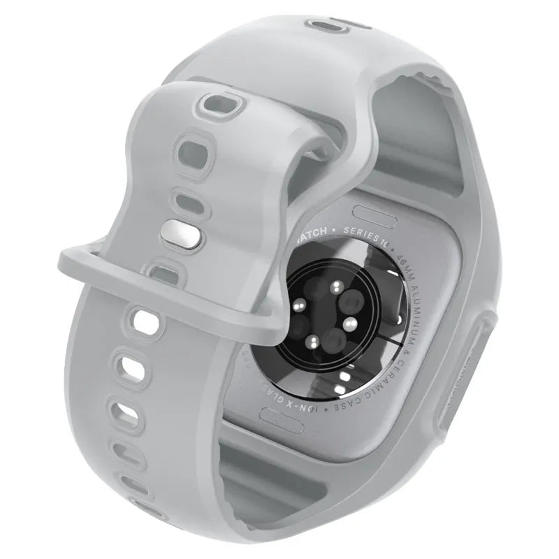Spigen Liquid Air Pro – dirželis su korpusu, skirtas Apple Watch 10 46 mm (pilkas)