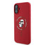 Karl Lagerfeld Silicone Karl & Choupette Ring MagSafe – dėklas iPhone 16 Plus (raudonas)
