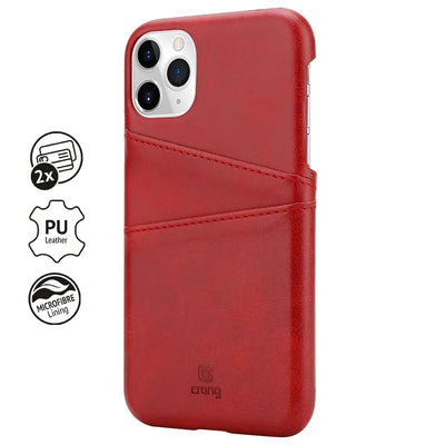„Crong Neat Cover“ – „iPhone 11 Pro“ dėklas su kišenėlėmis (raudonas)
