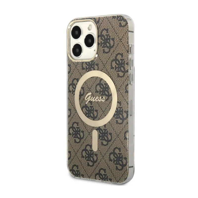 Guess 4G MagSafe – dėklas iPhone 13 Pro Max telefonui (ruda)
