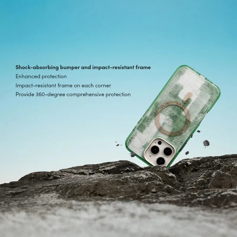 Moshi iGlaze MagSafe – dėklas iPhone 16 Pro (Sunlit Green)