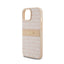 DKNY Leather Mono Stripe & Metal Logo – dėklas iPhone 15 Plus / 14 Plus (rožinis)