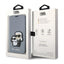 Karl Lagerfeld Booktype NFT Saffiano Karl & Choupette – Dėklas iPhone 14 Pro Max (sidabrinis)