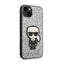 Karl Lagerfeld Glitter Flakes Ikonik – dėklas, skirtas iPhone 14 Plus (sidabrinis)