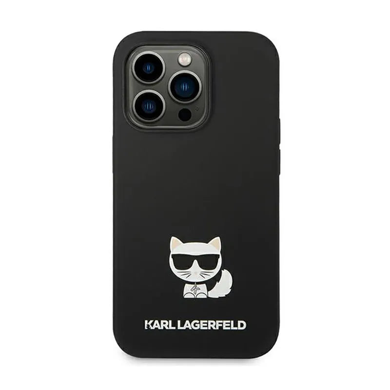 Karl Lagerfeld Choupette Body – dėklas iPhone 14 Pro Max (juodas)
