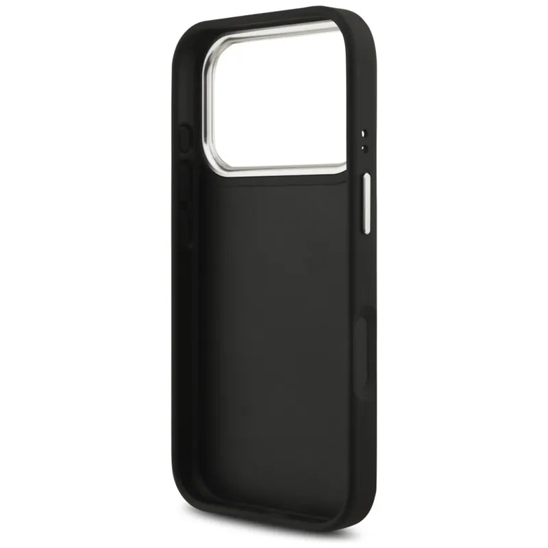 Guess Grained Big 4G Classic Logo – dėklas iPhone 17 Pro (juodas)
